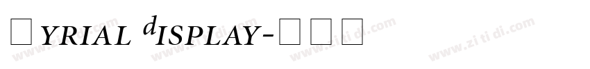 Kyrial Display字体转换